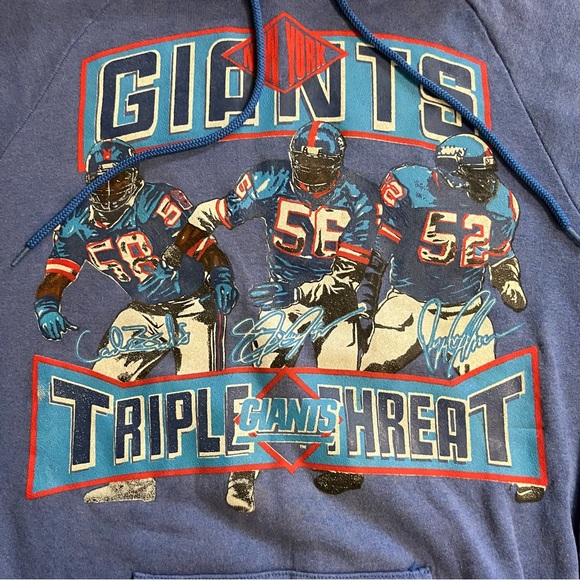 Vintage 90s New York Giants Hoodie Sweatshirt Size XL - Picture 3 of 7